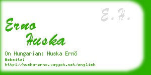 erno huska business card