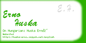 erno huska business card